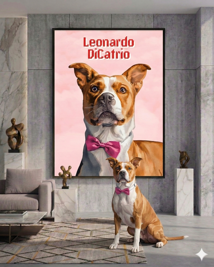 LEONARDO DICATRIO Custom Pet Canvas